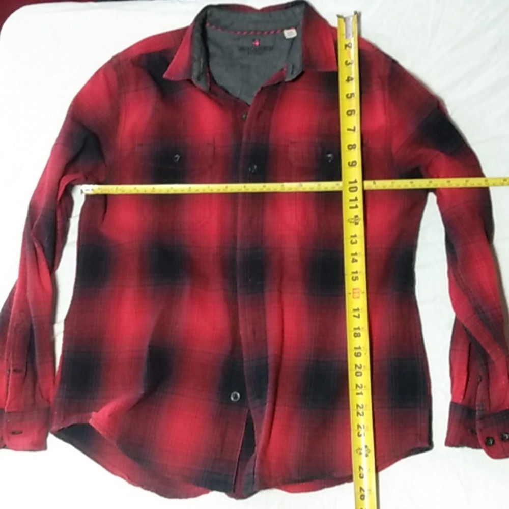 Woolrich Sm-M Men's Button Down Soft Cotton Shirt, Buffalo Plaid